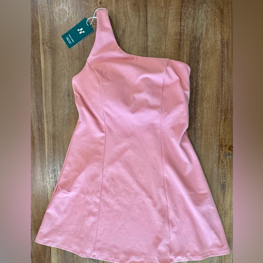 NWT HALARA PINK ONE SHOULDER DRESS SIZE M - Picture 7 of 7